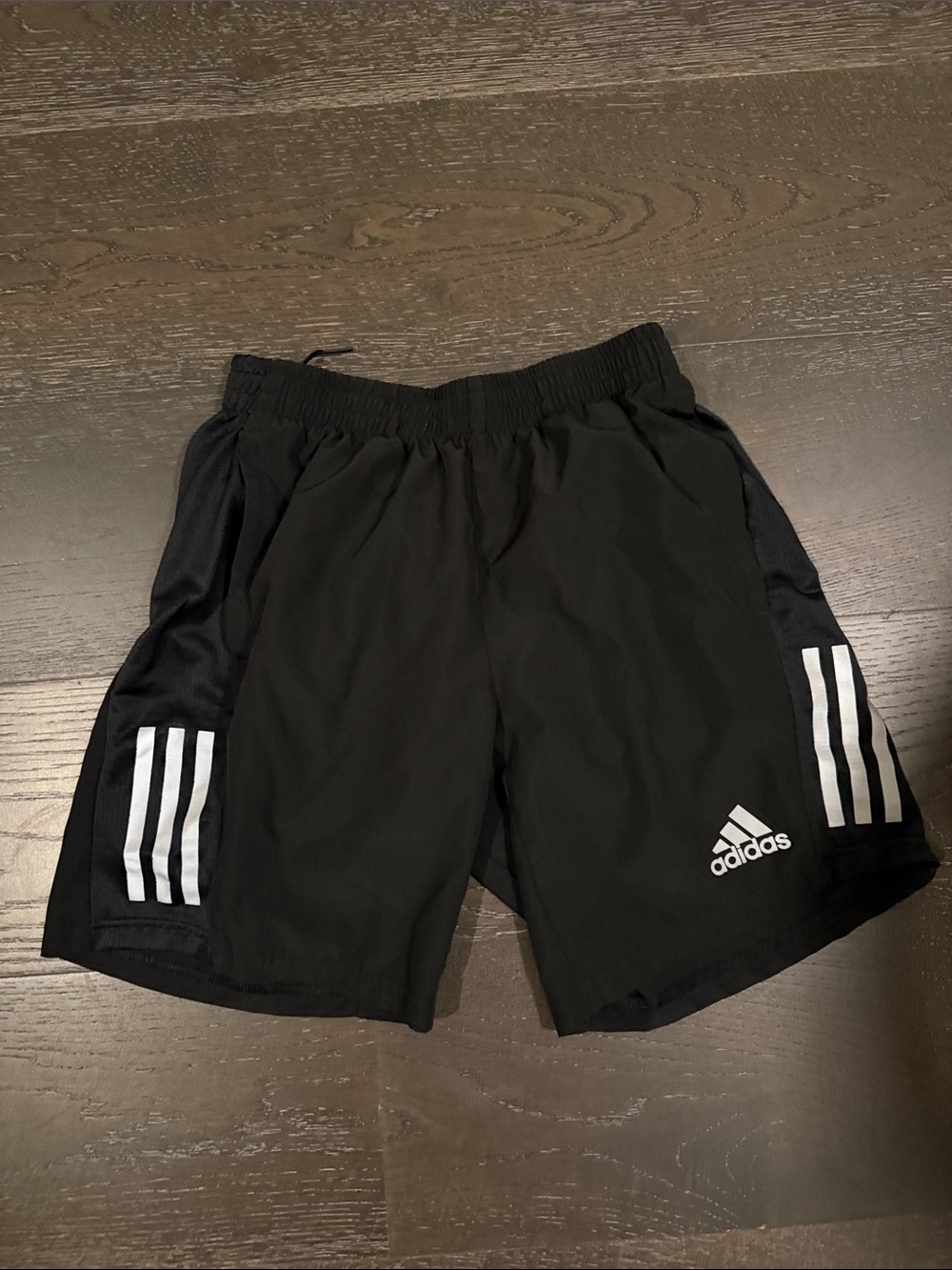 adidas Black aero ready Athletic Shorts with White Three-Stripes
